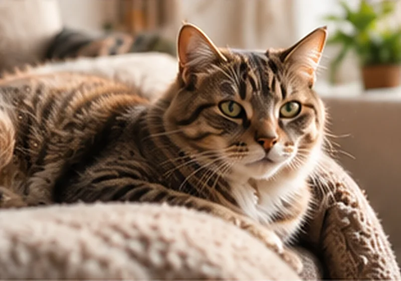 Foto provisional: gato descansando en casa