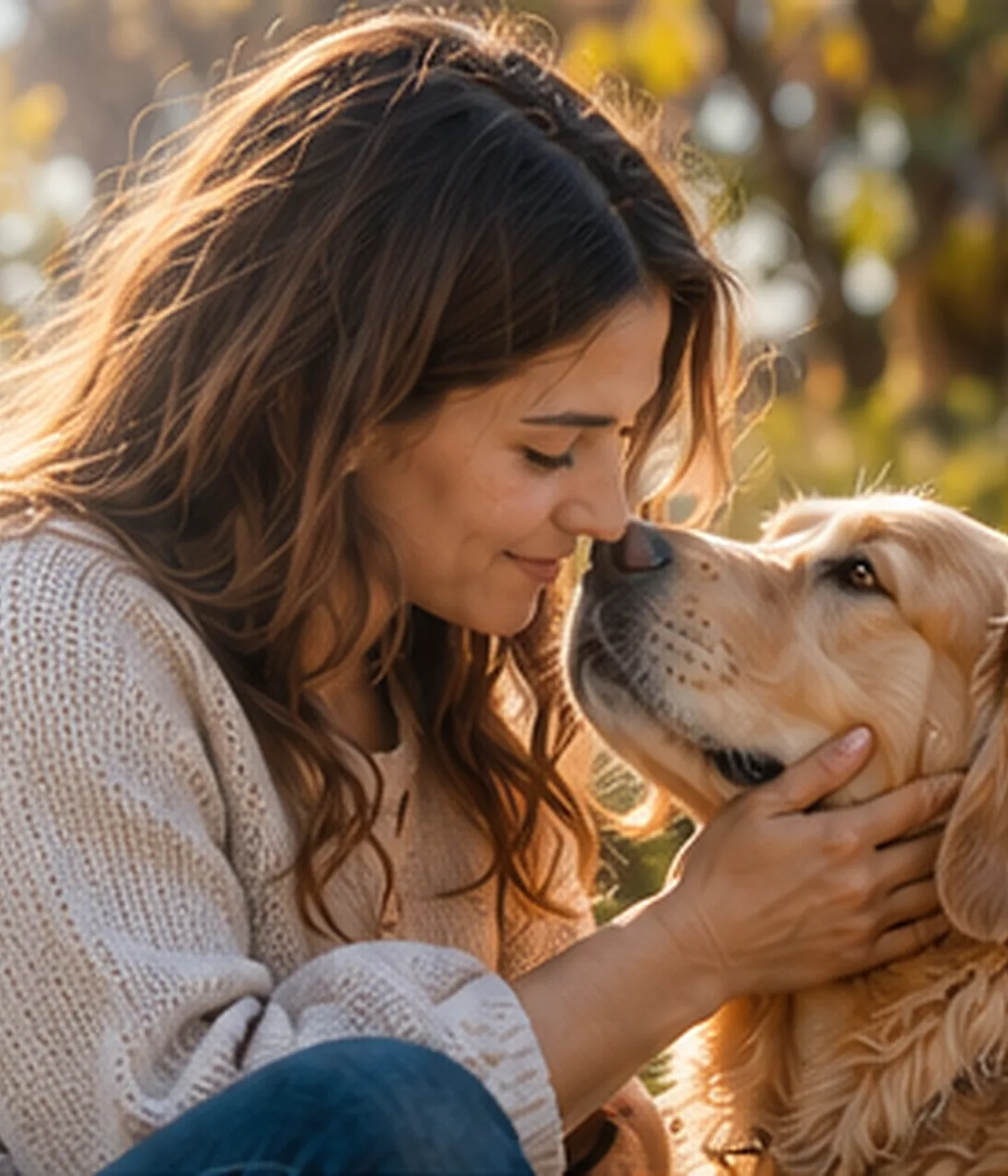 Foto provisional: persona con su perro